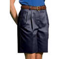 Women's & Misses' Pleated Front Business Casual Shorts